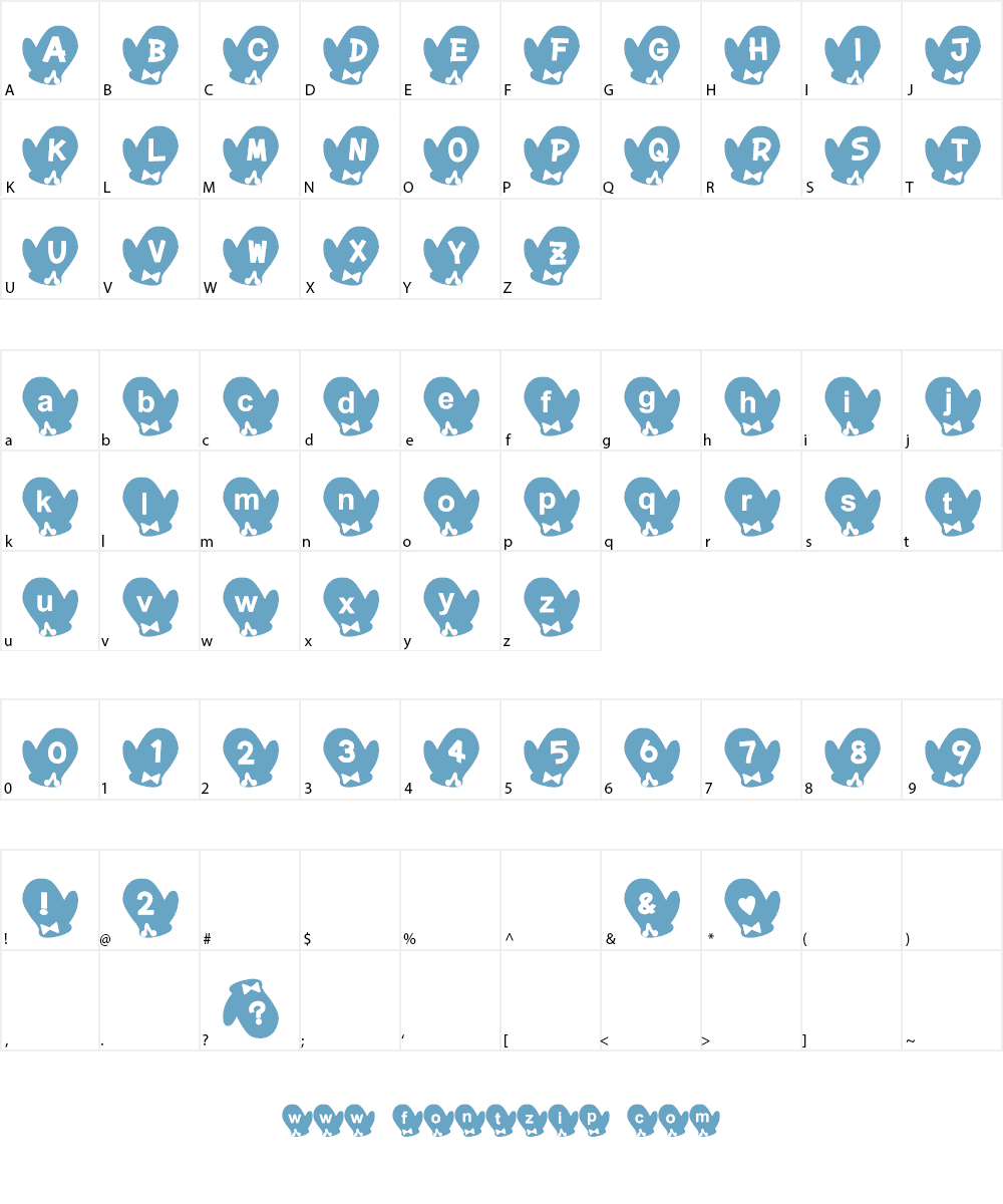 Tebukuro Font Font Character
